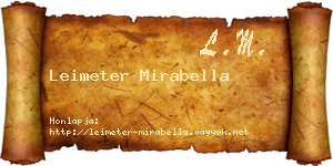 Leimeter Mirabella névjegykártya